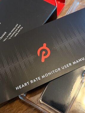 Peloton Heart Rate Monitor Strap with Black Band and White Logo